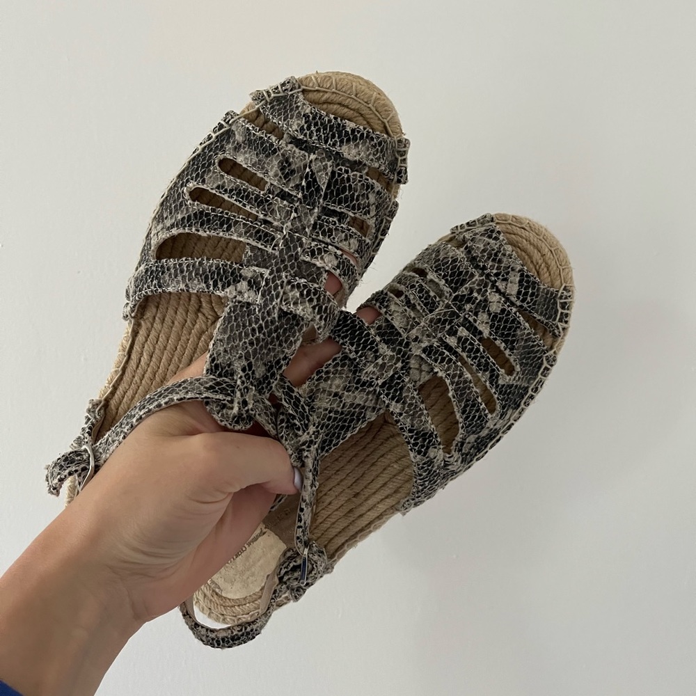 Espadrille snakeskin sandals